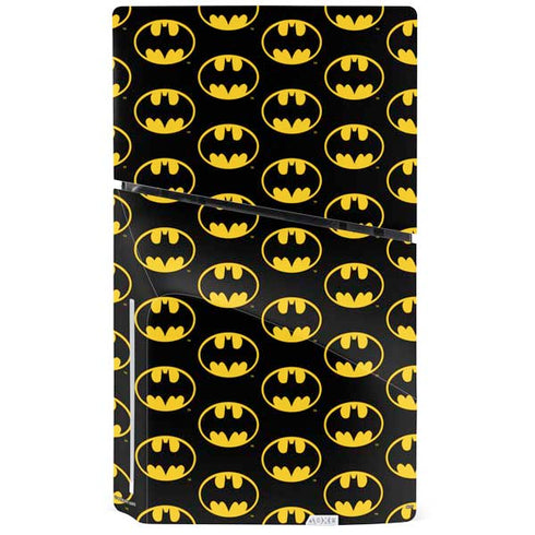DC Comics Batman Logo Pattern PS5 Slim Disk Console Skin