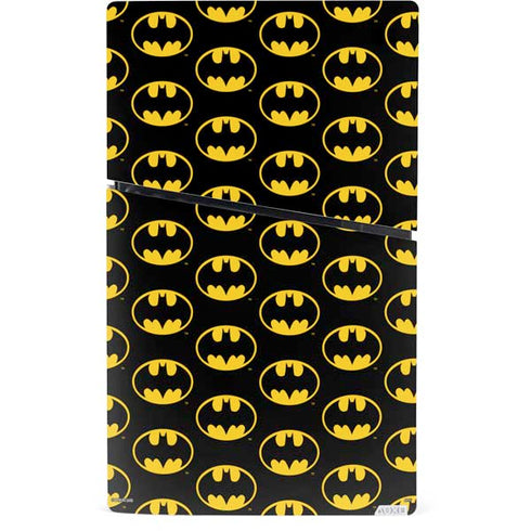 DC Comics Batman Logo Pattern PS5 Slim Digital Edition Console Skin