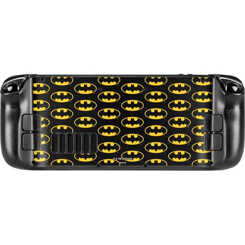 DC Comics Batman Logo Pattern Steam Deck Handheld Gaming Computer Skin