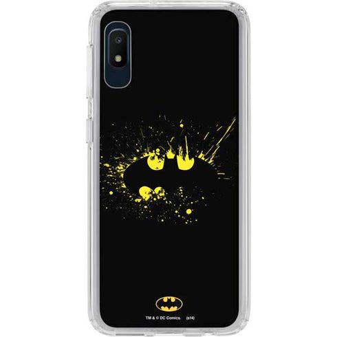 DC Comics Batman Logo Yellow Splash Galaxy A10e Clear Case