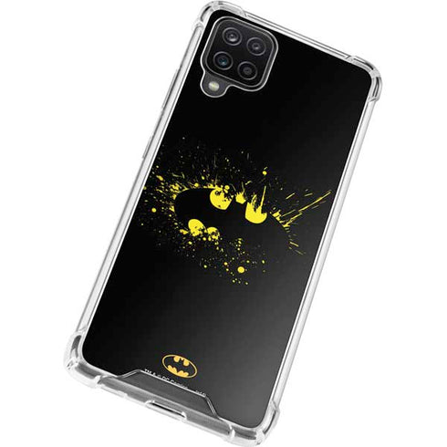 DC Comics Batman Logo Yellow Splash Galaxy A12 Clear Case