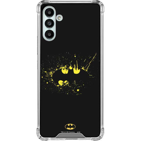 DC Comics Batman Logo Yellow Splash Galaxy A13 5G Clear Case