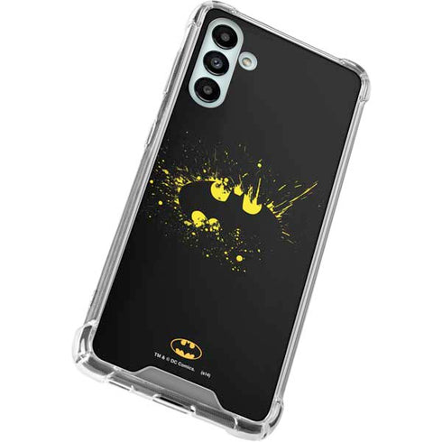 DC Comics Batman Logo Yellow Splash Galaxy A13 5G Clear Case