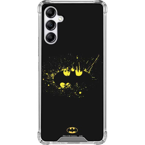 DC Comics Batman Logo Yellow Splash Galaxy A14 5G Clear Case