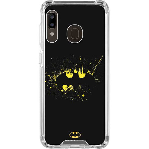DC Comics Batman Logo Yellow Splash Galaxy A30 Clear Case