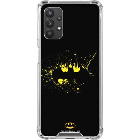 DC Comics Batman Logo Yellow Splash Galaxy A32 5G Clear Case