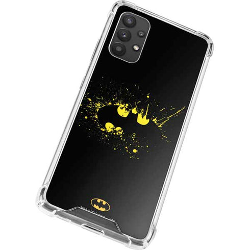 DC Comics Batman Logo Yellow Splash Galaxy A32 5G Clear Case