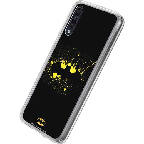 DC Comics Batman Logo Yellow Splash Galaxy A50 Clear Case