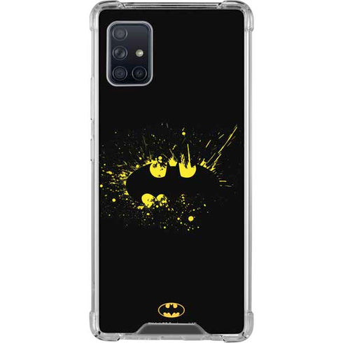 DC Comics Batman Logo Yellow Splash Galaxy A51 5G Clear Case