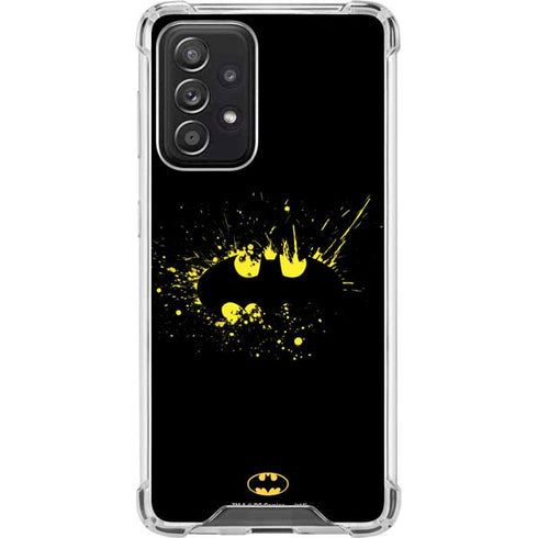 DC Comics Batman Logo Yellow Splash Galaxy A52 5G Clear Case