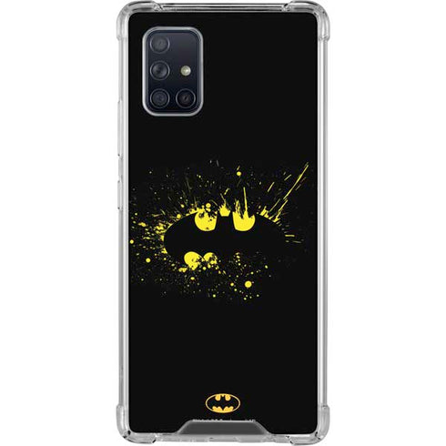 DC Comics Batman Logo Yellow Splash Galaxy A71 5G Clear Case
