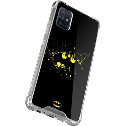 DC Comics Batman Logo Yellow Splash Galaxy A71 5G Clear Case