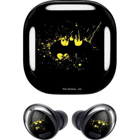 DC Comics Batman Logo Yellow Splash Galaxy Buds Pro Skin