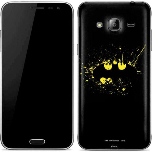 DC Comics Batman Logo Yellow Splash Galaxy J3 Skin