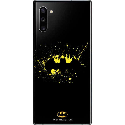 DC Comics Batman Logo Yellow Splash Galaxy Note 10 Skin