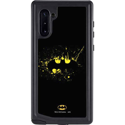 DC Comics Batman Logo Yellow Splash Galaxy Note 10 Waterproof Case