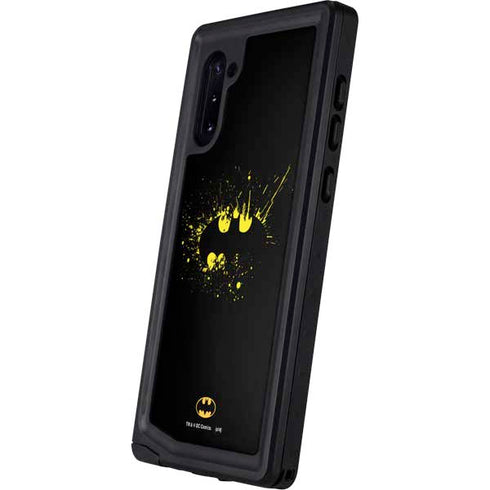 DC Comics Batman Logo Yellow Splash Galaxy Note 10 Waterproof Case