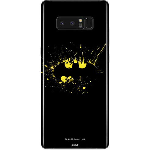 DC Comics Batman Logo Yellow Splash Galaxy Note 8 Skin