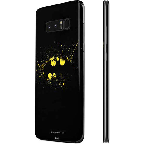 DC Comics Batman Logo Yellow Splash Galaxy Note 8 Skin