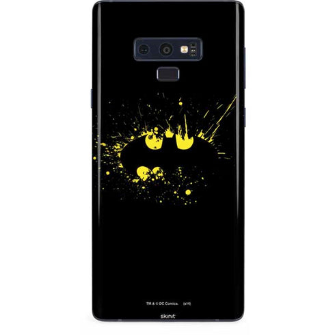 DC Comics Batman Logo Yellow Splash Galaxy Note 9 Skin