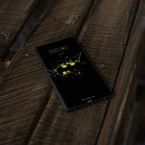 DC Comics Batman Logo Yellow Splash Galaxy Note 9 Skin