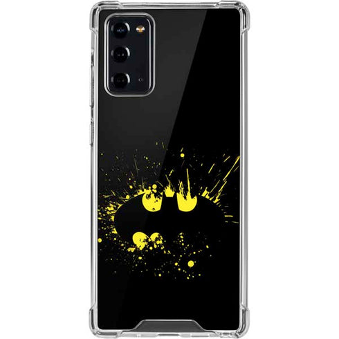DC Comics Batman Logo Yellow Splash Galaxy Note20 5G Clear Case