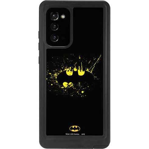 DC Comics Batman Logo Yellow Splash Galaxy Note20 5G Waterproof Case