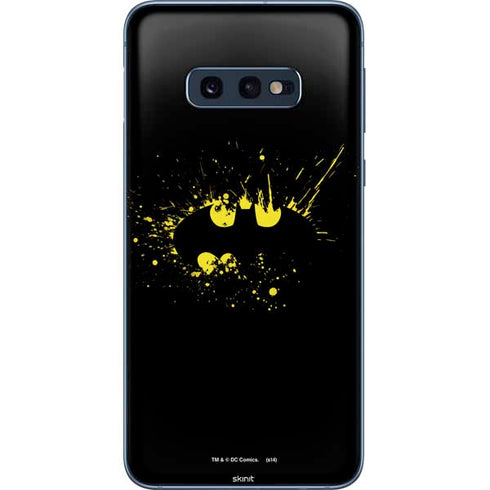 DC Comics Batman Logo Yellow Splash Galaxy S10e Skin