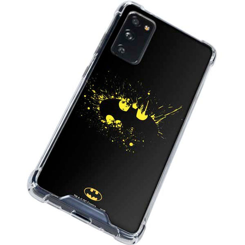 DC Comics Batman Logo Yellow Splash Galaxy S20 FE Clear Case