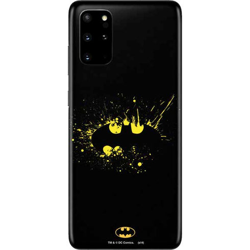 DC Comics Batman Logo Yellow Splash Galaxy S20 Plus Skin