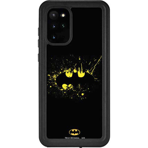 DC Comics Batman Logo Yellow Splash Galaxy S20 Plus Waterproof Case