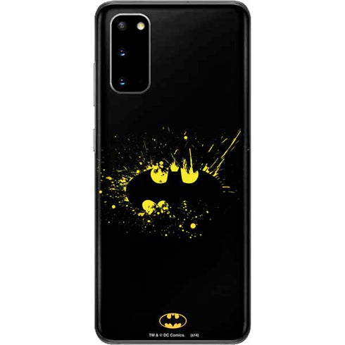 DC Comics Batman Logo Yellow Splash Galaxy S20 Skin