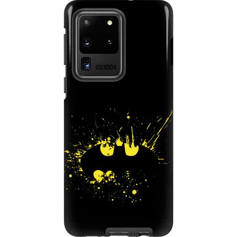 DC Comics Batman Logo Yellow Splash Galaxy S20 Ultra 5G Pro Case