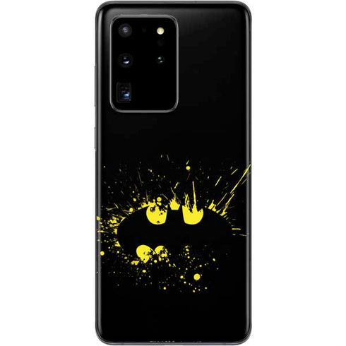 DC Comics Batman Logo Yellow Splash Galaxy S20 Ultra 5G Skin