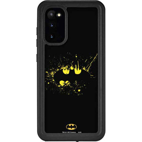 DC Comics Batman Logo Yellow Splash Galaxy S20 Waterproof Case