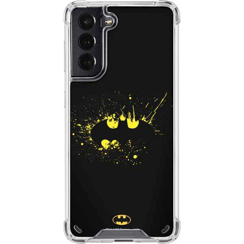 DC Comics Batman Logo Yellow Splash Galaxy S21 5G Clear Case