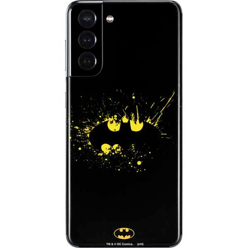 DC Comics Batman Logo Yellow Splash Galaxy S21 5G Skin