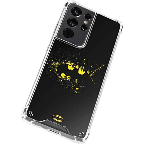 DC Comics Batman Logo Yellow Splash Galaxy S21 Ultra 5G Clear Case