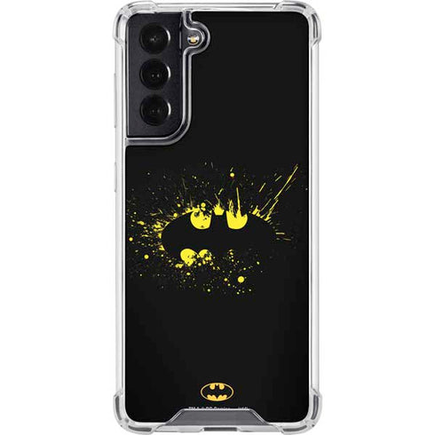 DC Comics Batman Logo Yellow Splash Galaxy S22 Clear Case