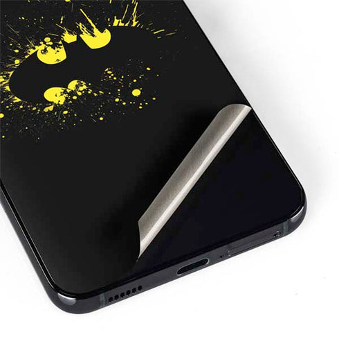 DC Comics Batman Logo Yellow Splash Galaxy S22 Plus Skin