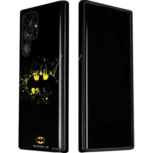 DC Comics Batman Logo Yellow Splash Galaxy S22 Ultra Pro Case