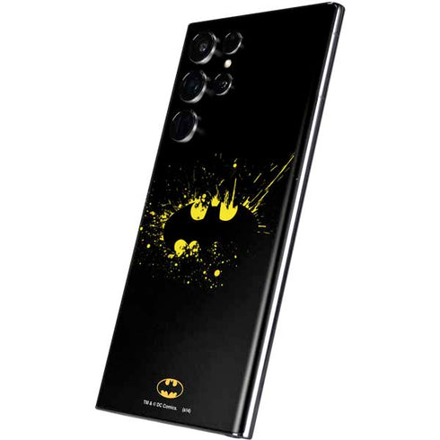 DC Comics Batman Logo Yellow Splash Galaxy S22 Ultra Skin