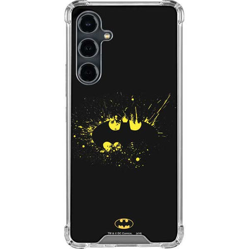 DC Comics Batman Logo Yellow Splash Galaxy S23 FE Clear Case