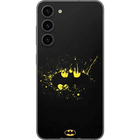DC Comics Batman Logo Yellow Splash Galaxy S23 Plus Skin
