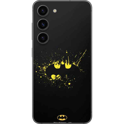 DC Comics Batman Logo Yellow Splash Galaxy S23 Skin