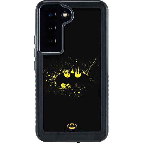 DC Comics Batman Logo Yellow Splash Galaxy S23 Waterproof Case