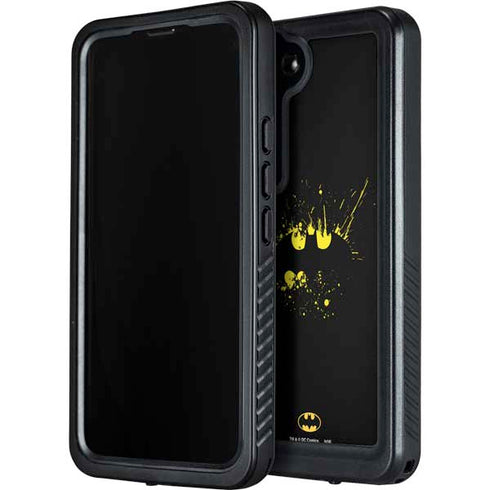 DC Comics Batman Logo Yellow Splash Galaxy S23 Waterproof Case