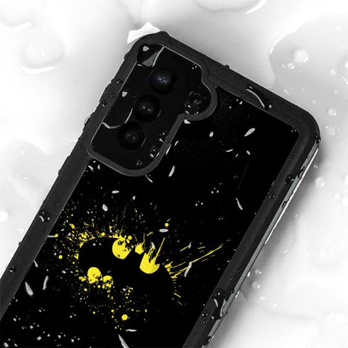 DC Comics Batman Logo Yellow Splash Galaxy S23 Waterproof Case