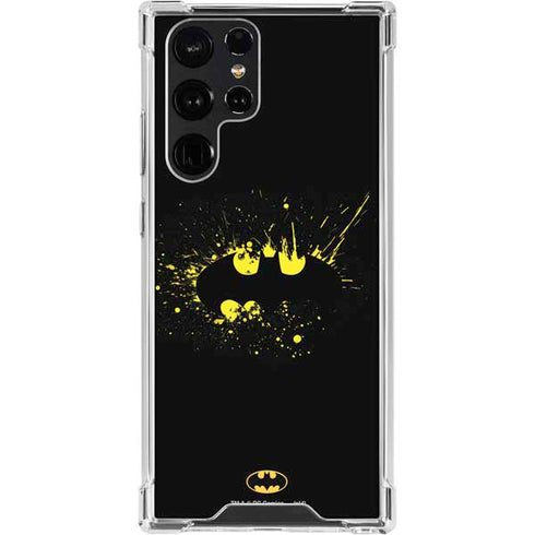 DC Comics Batman Logo Yellow Splash Galaxy S24 Ultra Clear Case