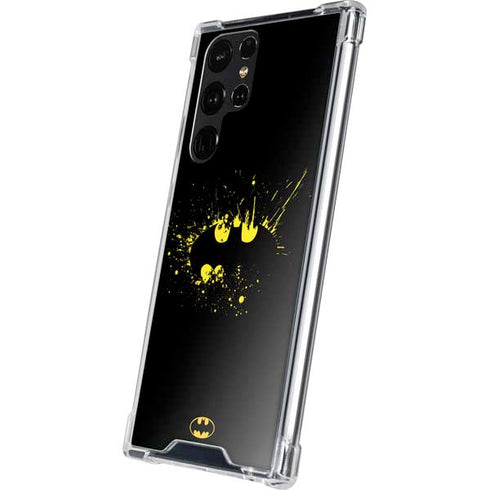 DC Comics Batman Logo Yellow Splash Galaxy S24 Ultra Clear Case